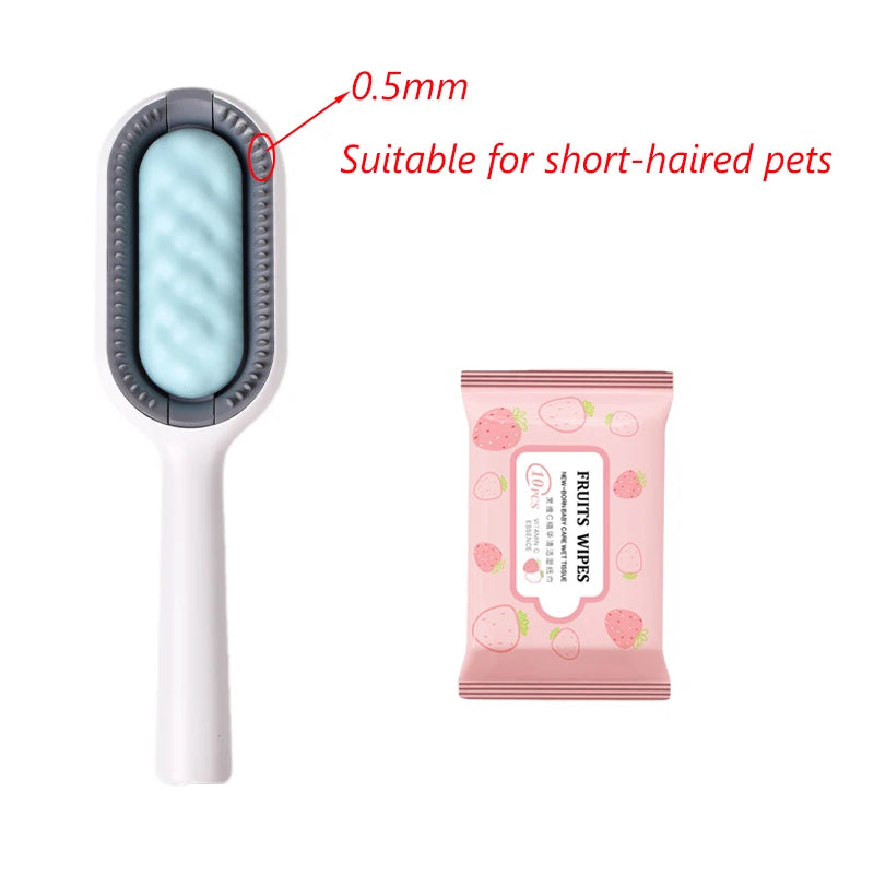 Double-Sided Pet Grooming Brush & Hair Removal Comb