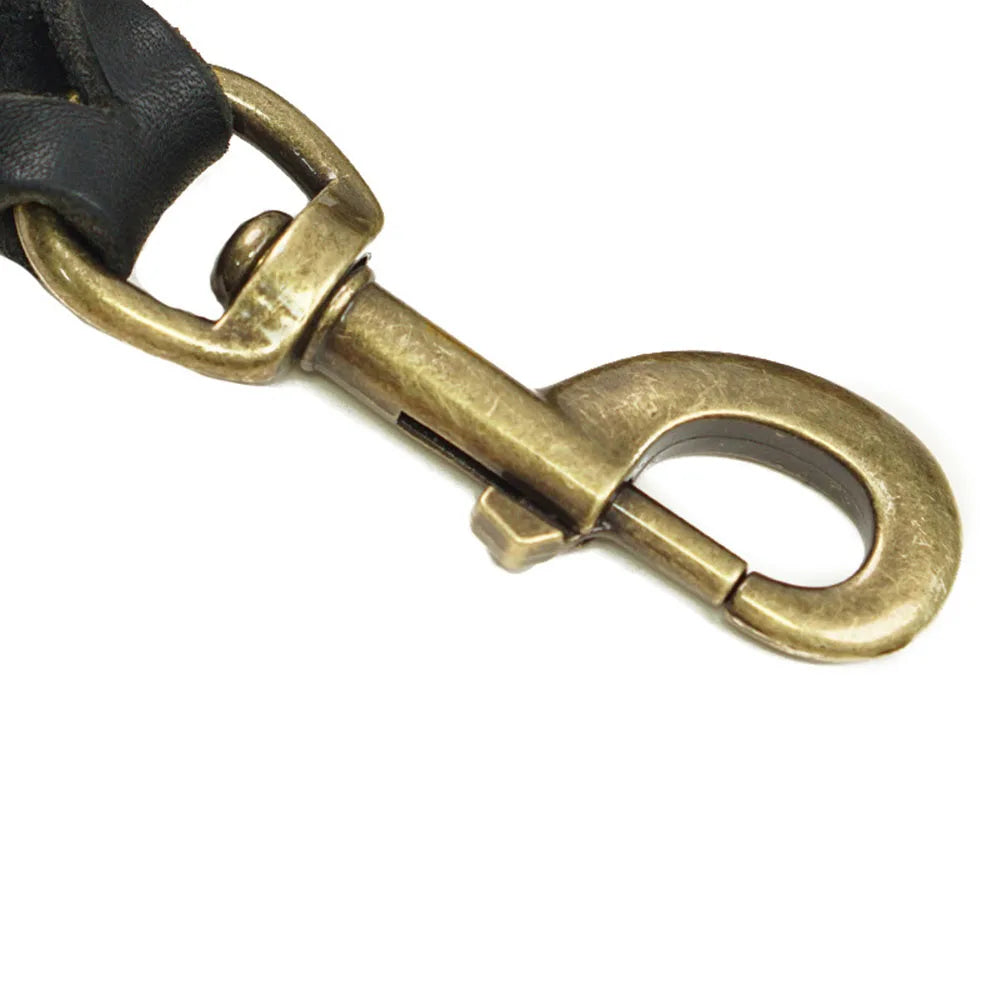 Soft Braided Real Leather Dog Lead – For Walking & Training Small, Medium & Large Dogs
