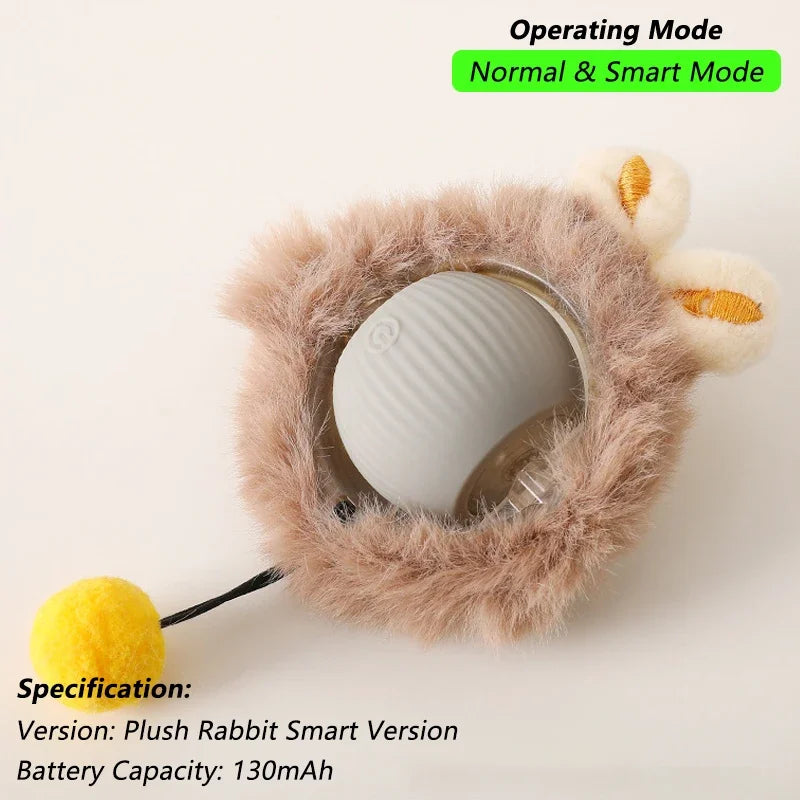 Balle interactive pour chat - Balle roulante automatique avec queue - Soins pour animaux plus intelligents