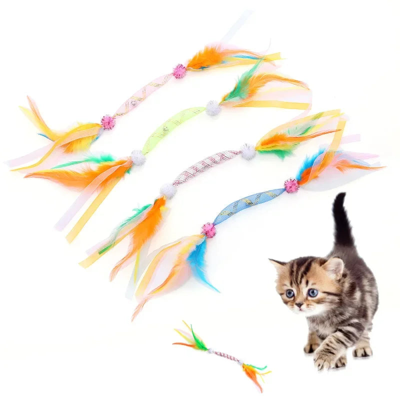 Feather Teaser Wand Cat Toy