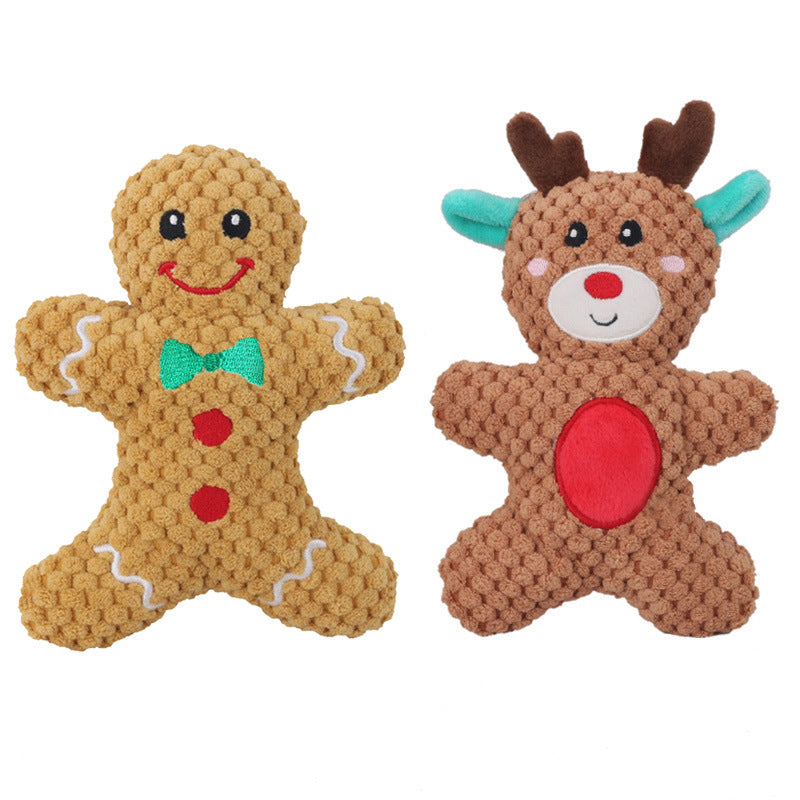 Jouet couineur en peluche de Noël pour chien