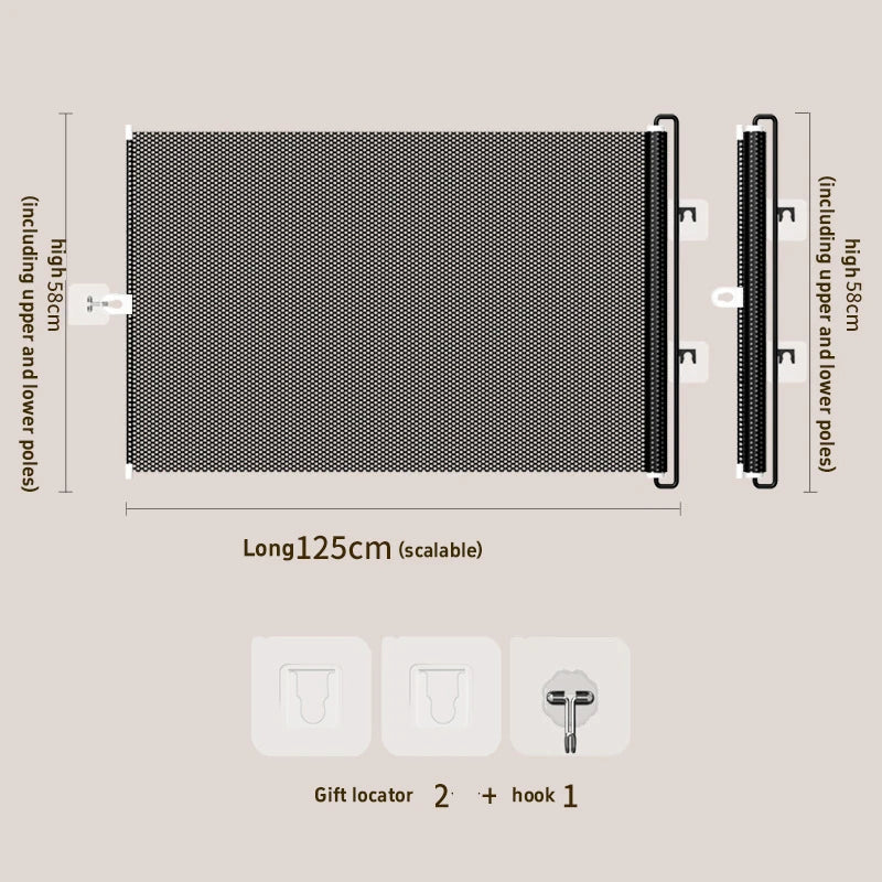 Retractable No-Drill Pet Barrier for Doorways, Stairs & Corridors
