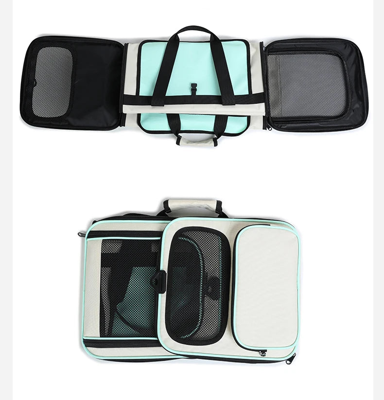 Sac de transport pliable pour animaux de compagnie — Grande valise de voyage détachable