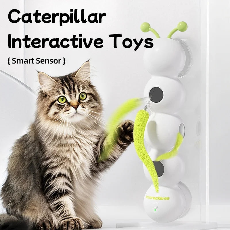 Motion-Activated Cat Toy – Rechargeable Pop-Out Feather Teaser