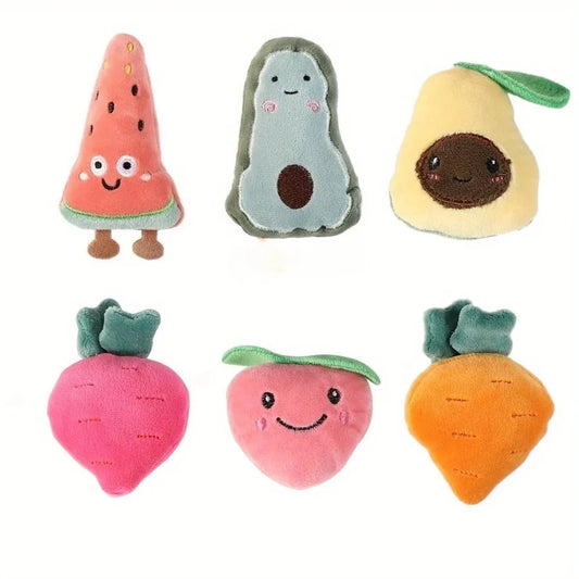 Fruit Shaped Plush Cat Kicker Toy with Catnip