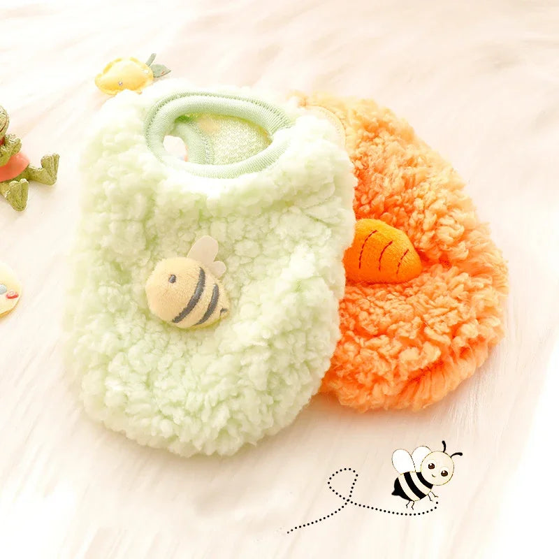 Warm Fleece Vest for Kittens, Puppies & Small Pets