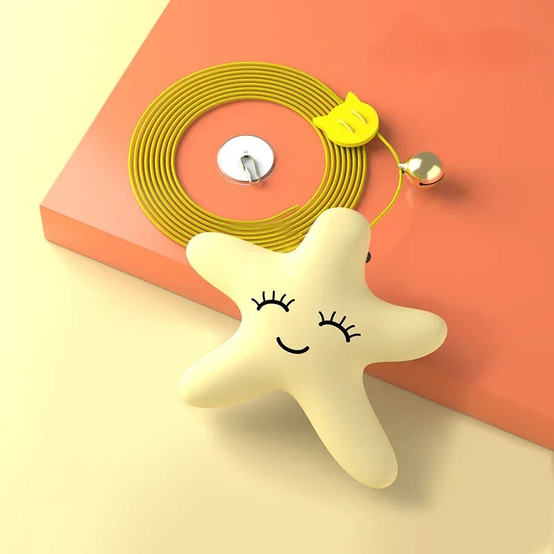 Cat Elastic Rope Toy with Bell and Door Hanger