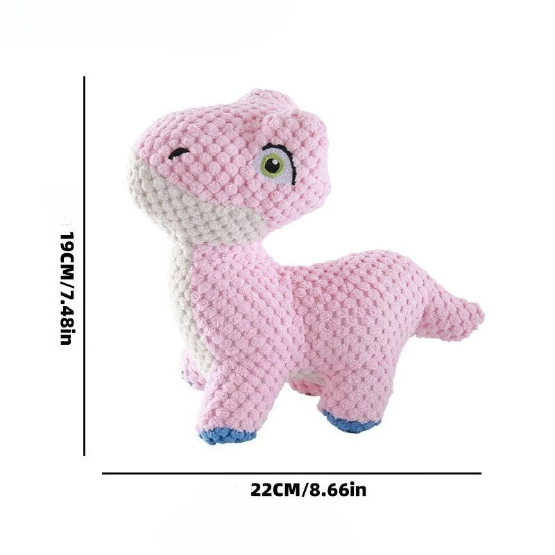 Plush Dinosaur Dog Toy - Interactive Chew Toy for Small Dogs