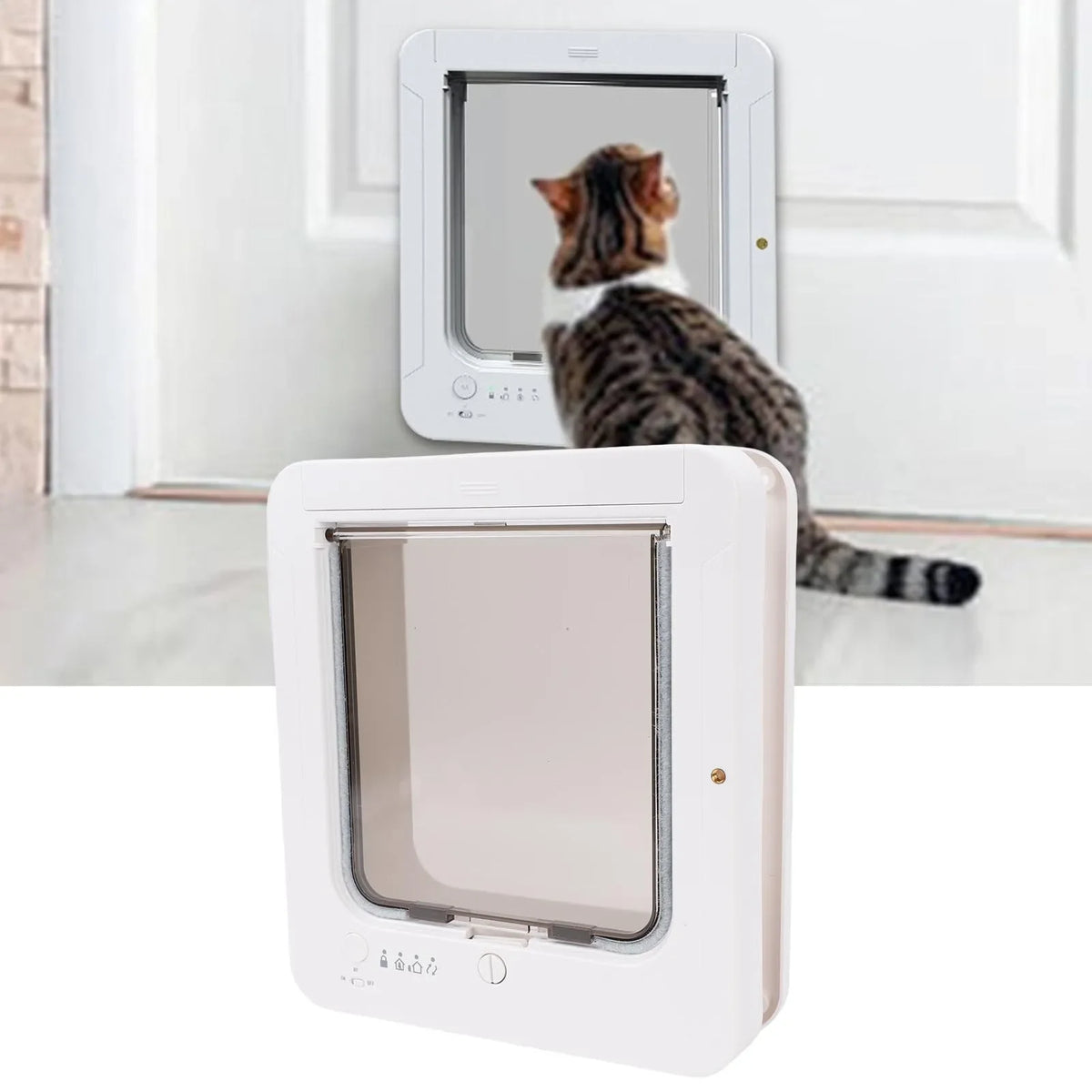 Collar-Activated Smart Cat Flap Door