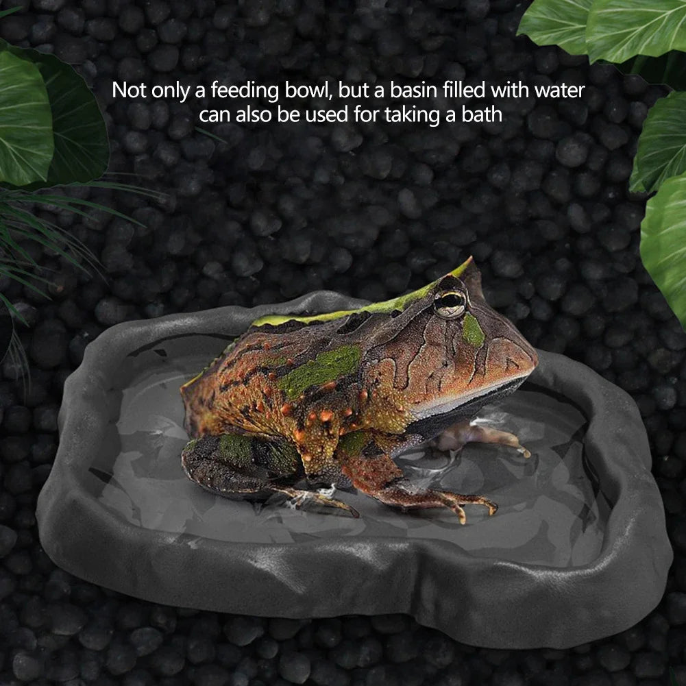 Reptile Rock-Style Food & Water Bowl for Terrariums