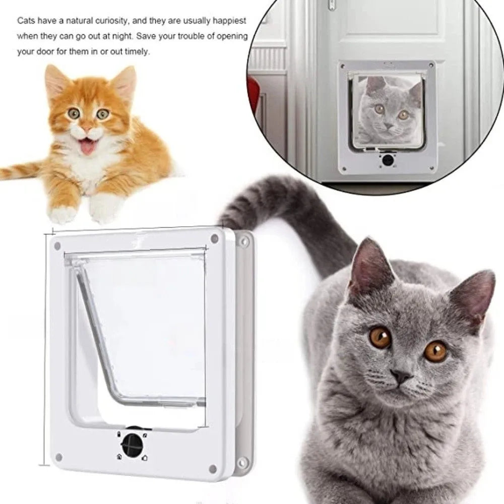 4-Way Locking Cat Flap Door