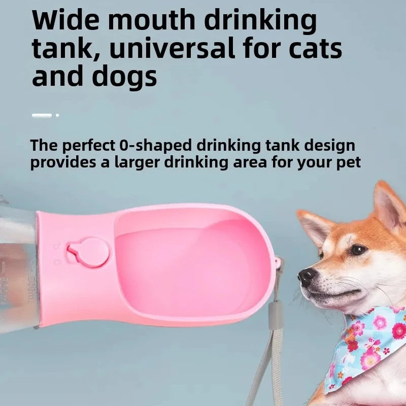 3-in-1 Dog Water Bottle with Food Storage & Waste Bag Holder