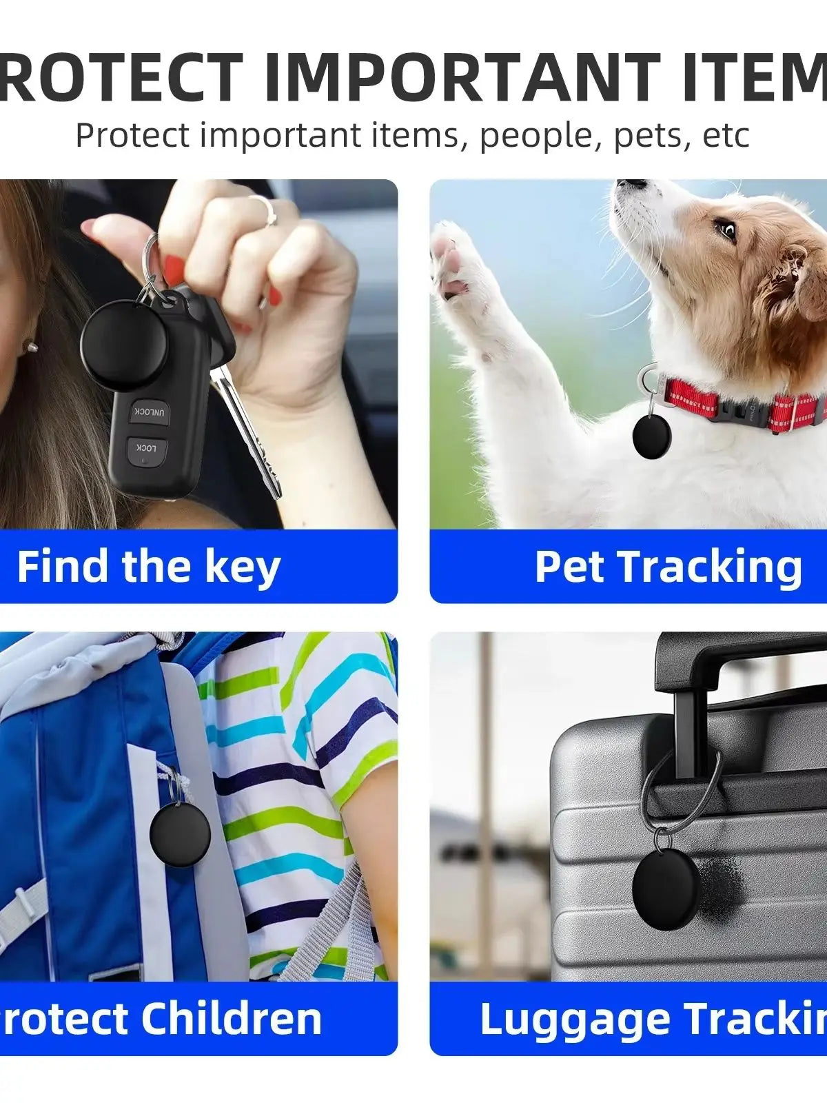 Bluetooth Tracker Compatible with Google Find My Device — 1 or 2 Pack