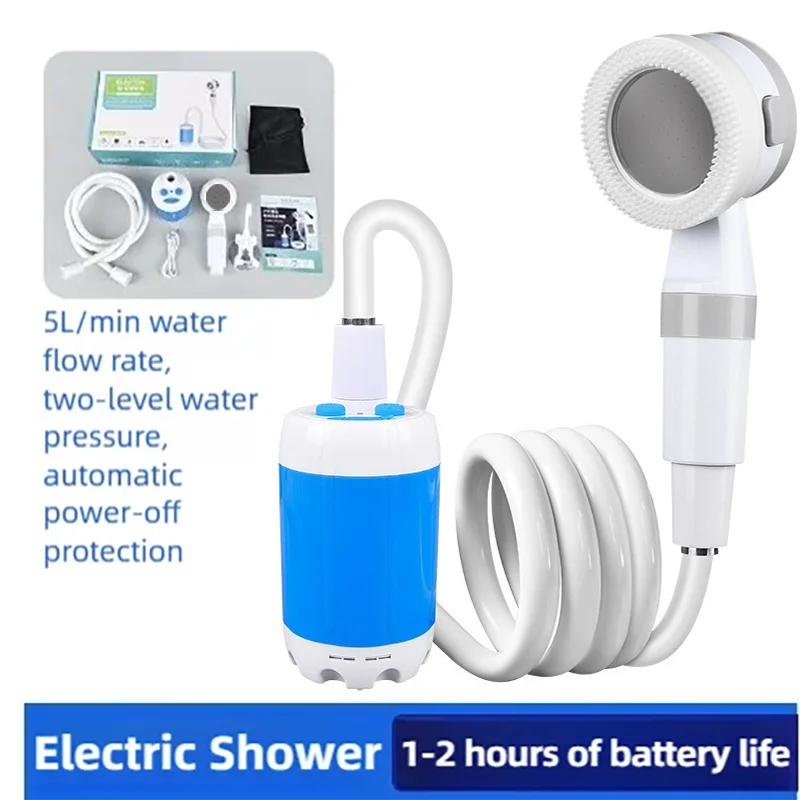 Rechargeable Camping Shower Pump with Digital Display