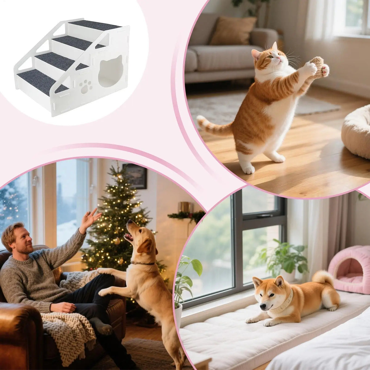 Portable Pet Steps for Beds & Sofas