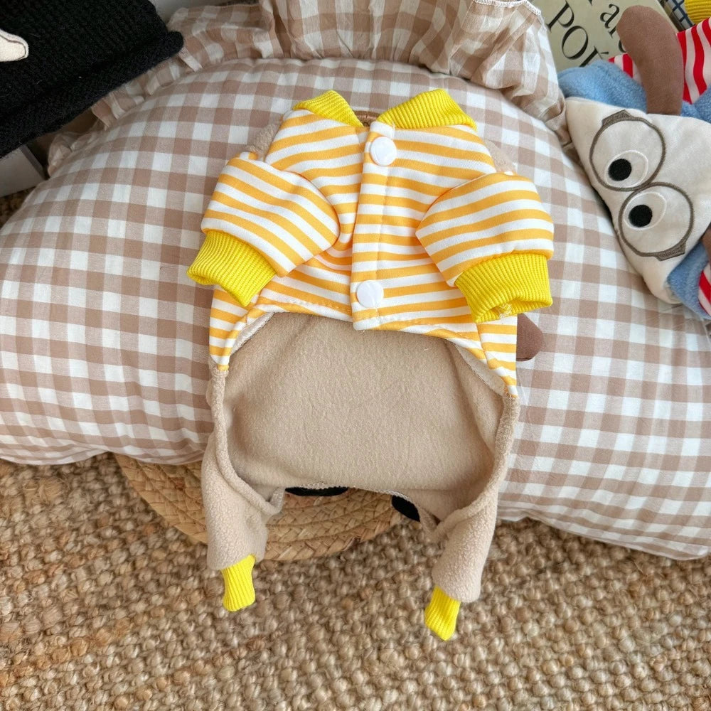 Combinaison-Pyjama en Polaire avec Capuche pour Chiens et Chiots de Petite et Moyenne Taille