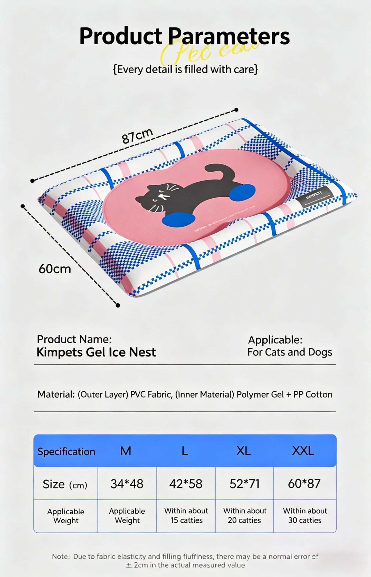 Non-Slip Waterproof Cooling Pad for Dogs & Cats