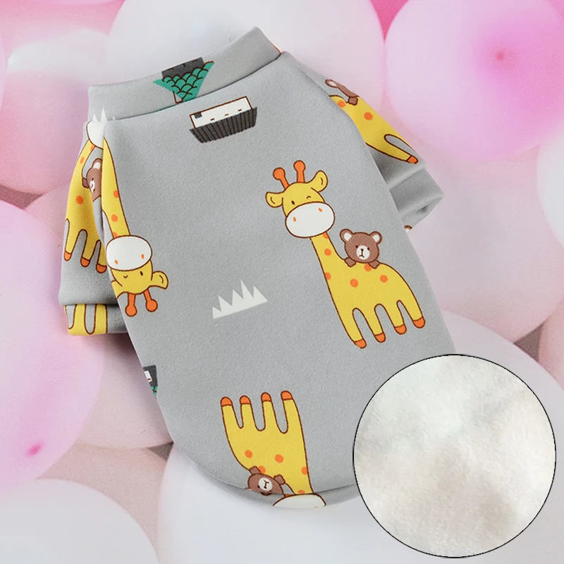 Printed Fleece Cat Jumper