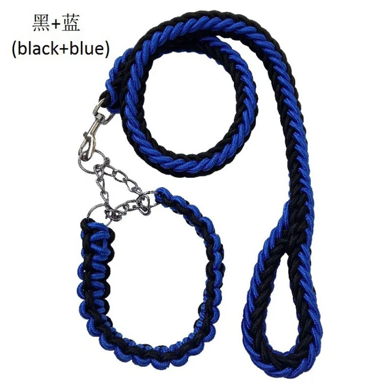 Ensemble laisse et collier réglables pour chiens de taille moyenne à grande