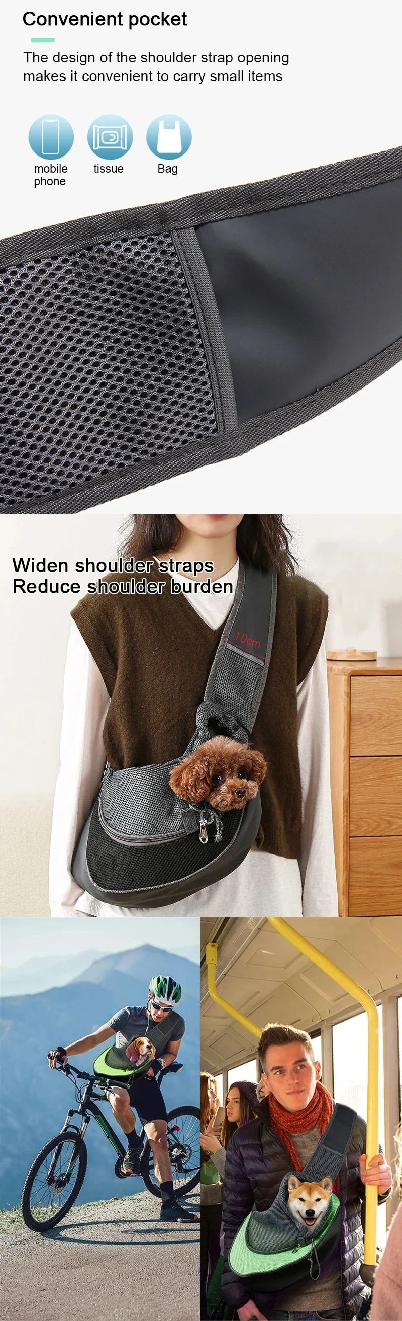 Sac à dos de transport pour animaux de compagnie - Panier de transport pour chiens et chats