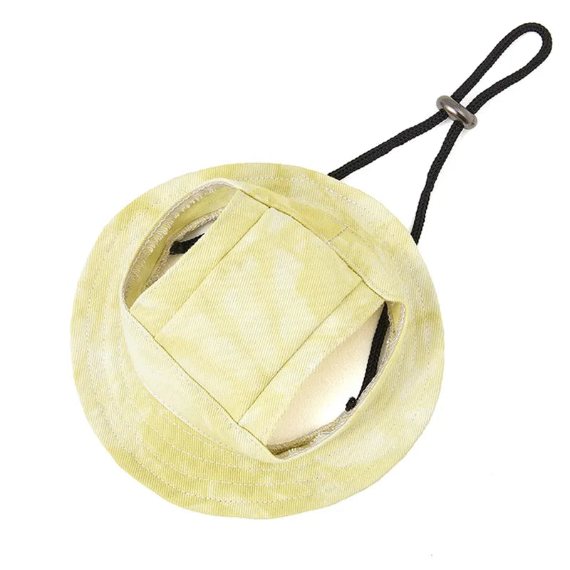Chapeau de soleil pour animaux de compagnie avec trous pour les oreilles - Protection extérieure pour chiens et chats