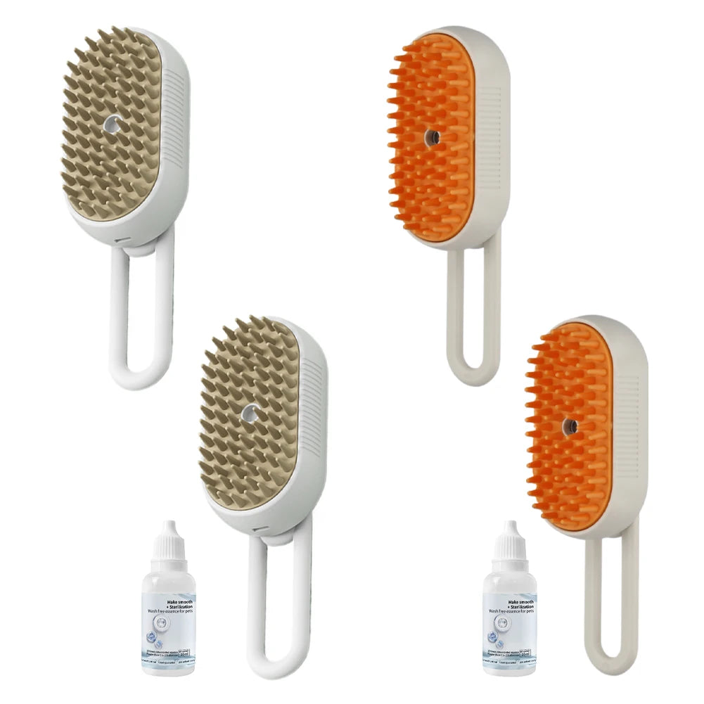 3-in-1 Electric Steam Spray Grooming Brush for Cats & Dogs