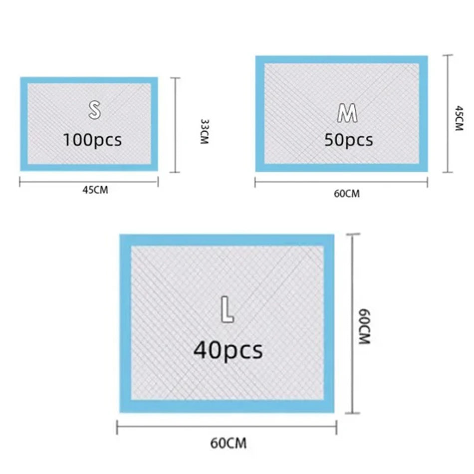 Absorbent Puppy Training Pee Pads — Disposable Dog Diapers for Indoor Use