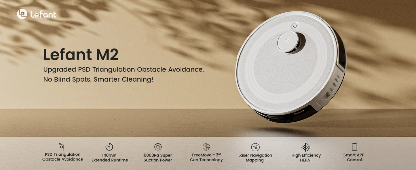 Robot Vacuum Cleaner with Laser Navigation & 6000Pa Suction | Anti-Tangle