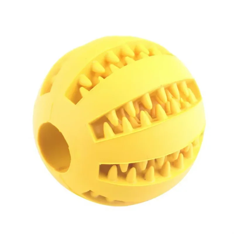 Interactive Rubber Ball Dog Toy - Natural Rubber Treat Dispensing Ball