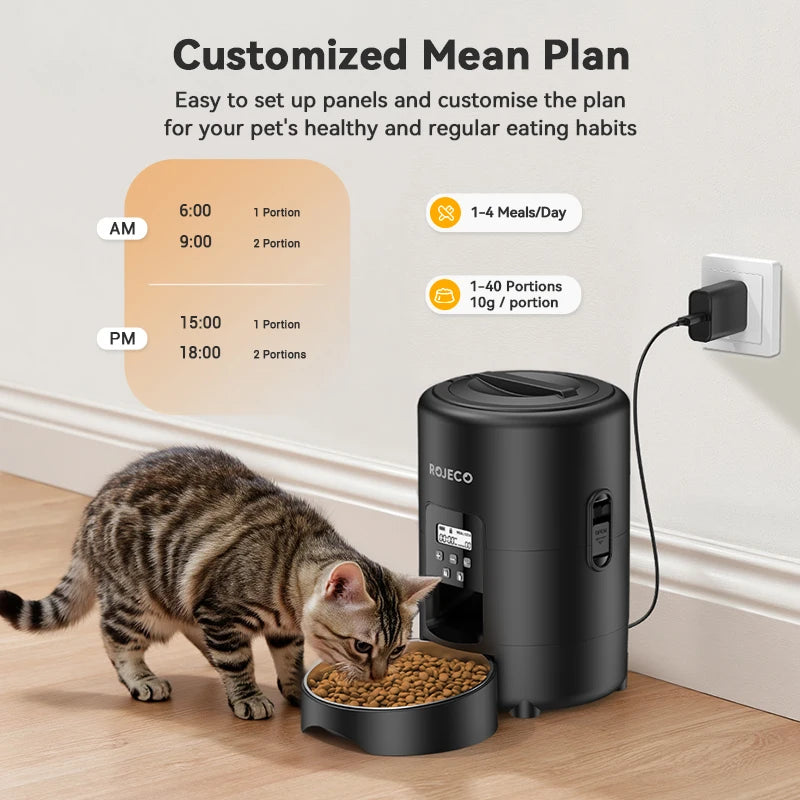 2L Automatic Pet Feeder & Kibble Dispenser — Button Version