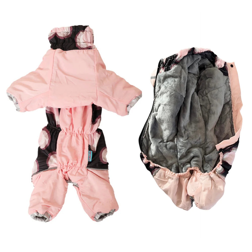 Thickened Reflective Winter Jumpsuit for Small Dogs