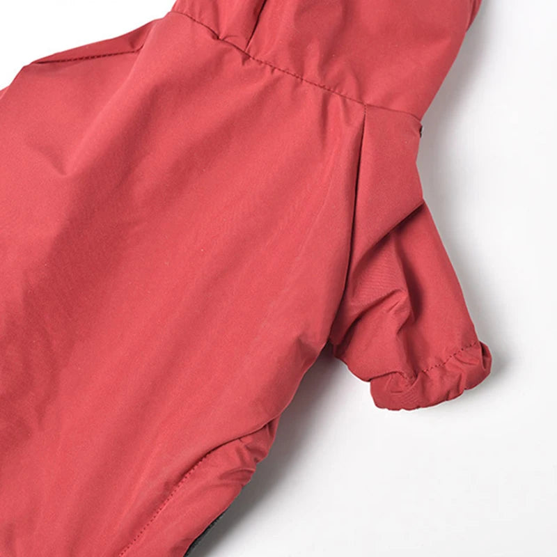 Imperméable pour chien à capuche avec liseré réfléchissant
