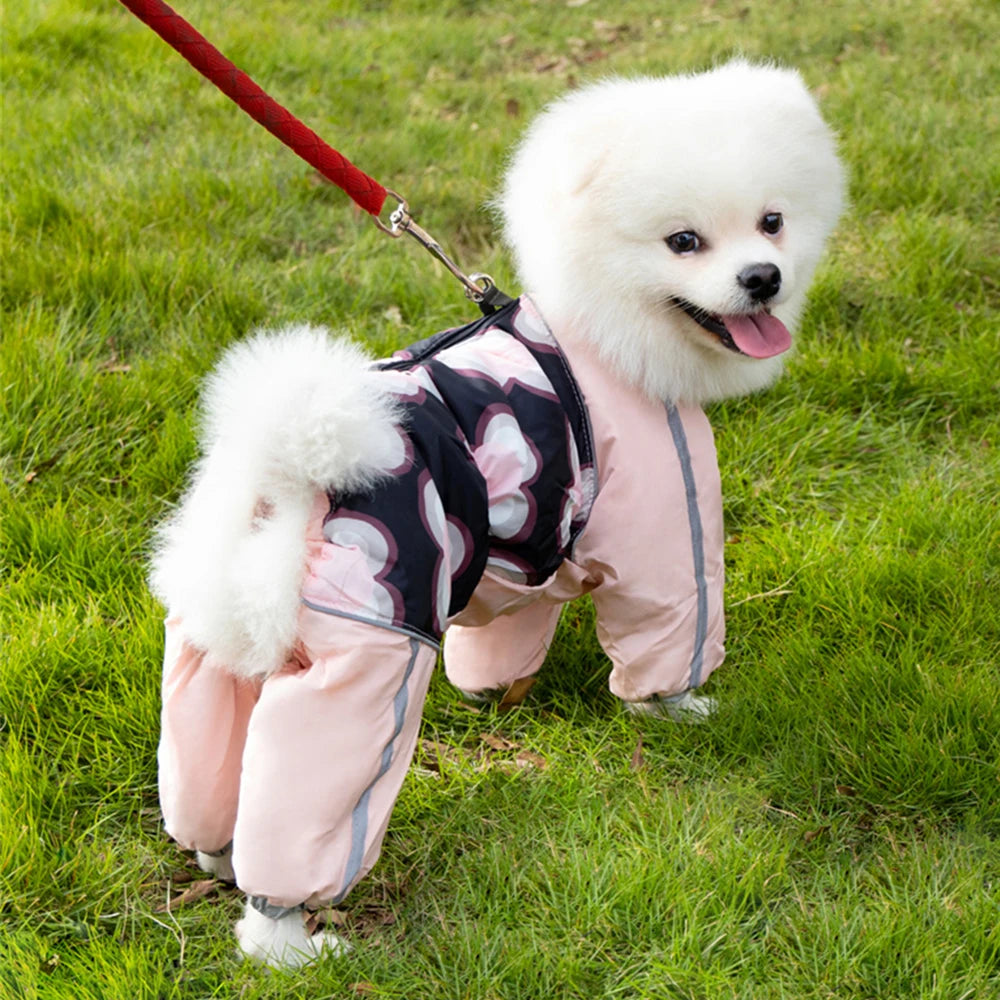 Thickened Reflective Winter Jumpsuit for Small Dogs