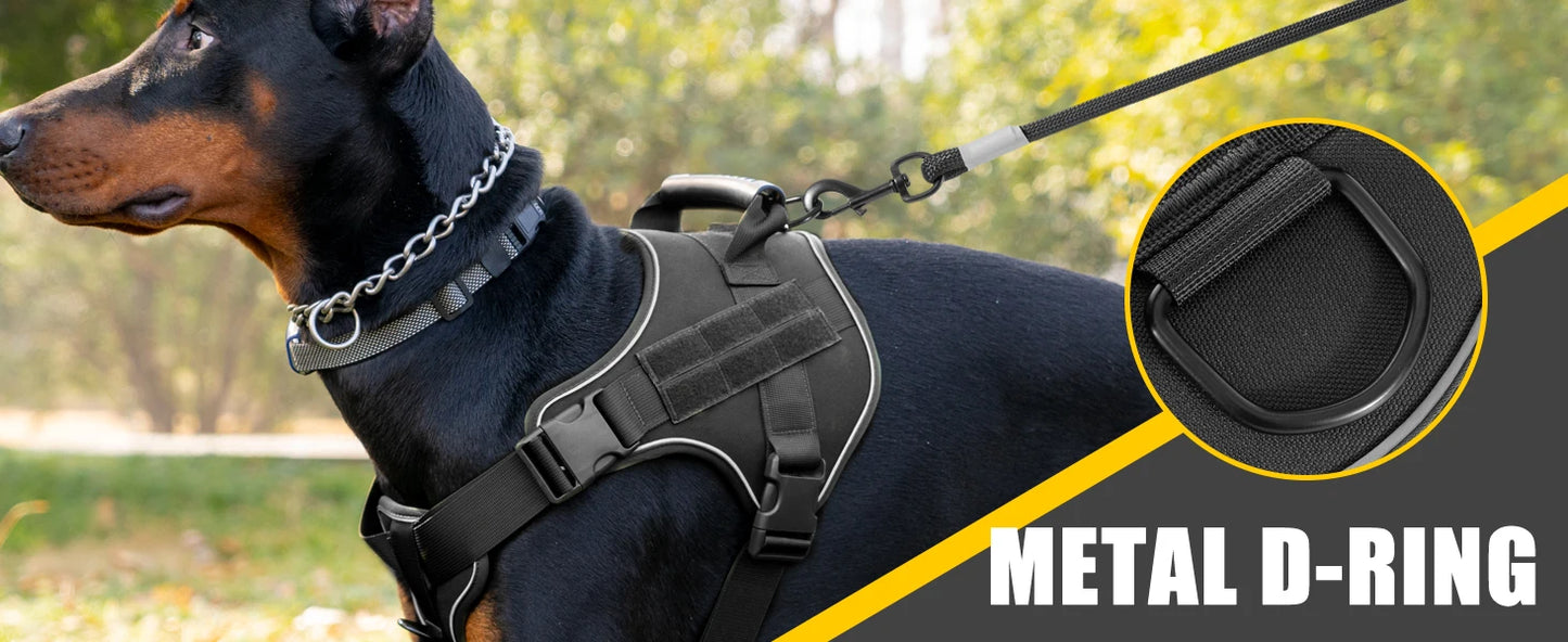 Tactical Dog Training Vest Harness – No-Escape Design