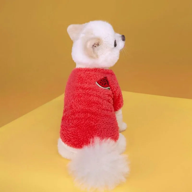 Gilet Chauffant en Peluche pour Chiens et Chats de Petite et Moyenne Taille