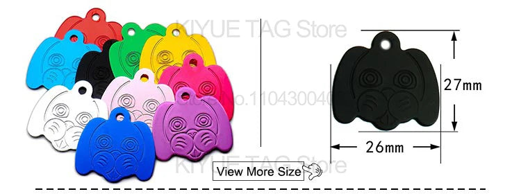 Personalised Aluminium Pet ID Tags – Pack of 100