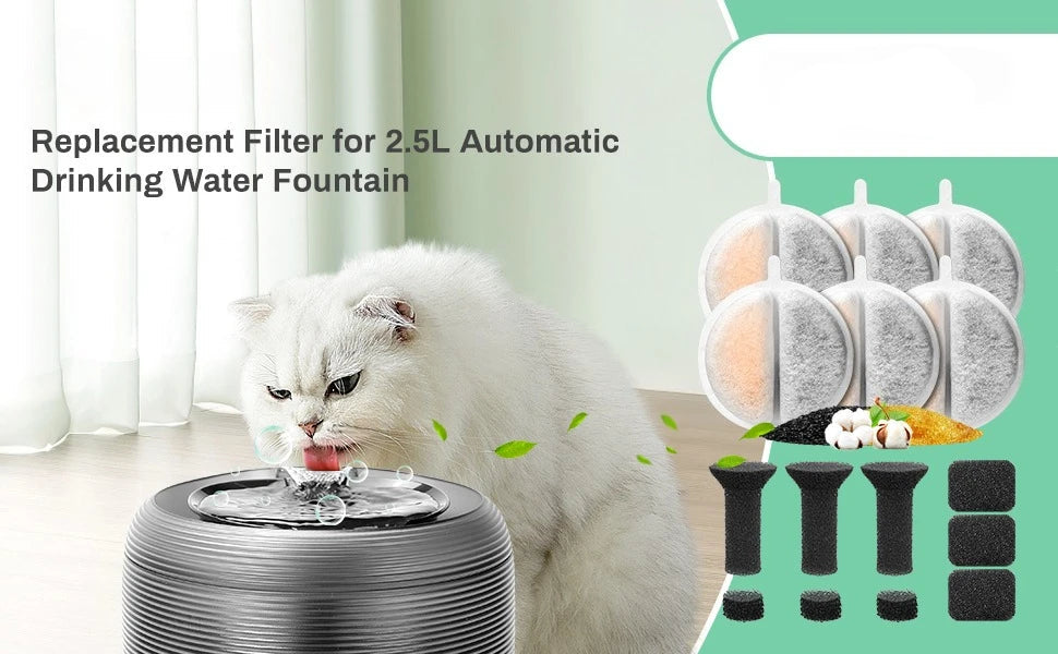 Cat Water Fountain Replacement Filters - 2.5L