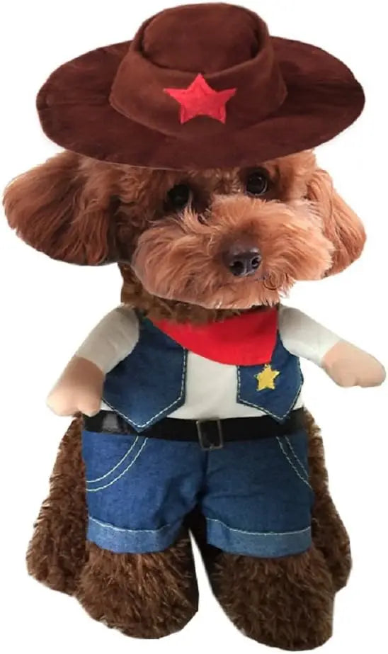 Costume de cowboy occidental pour animal de compagnie