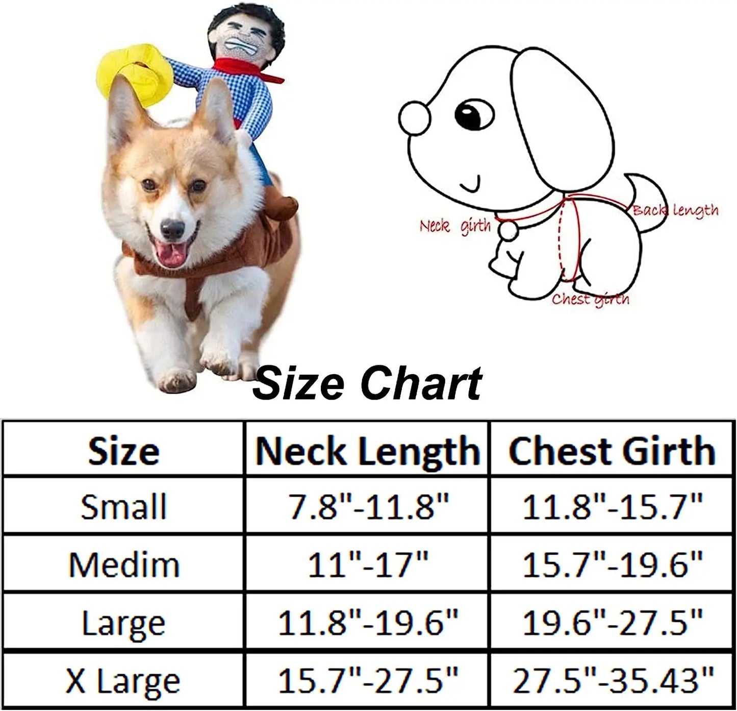 Cowboy Costume Jacket for Small Dogs