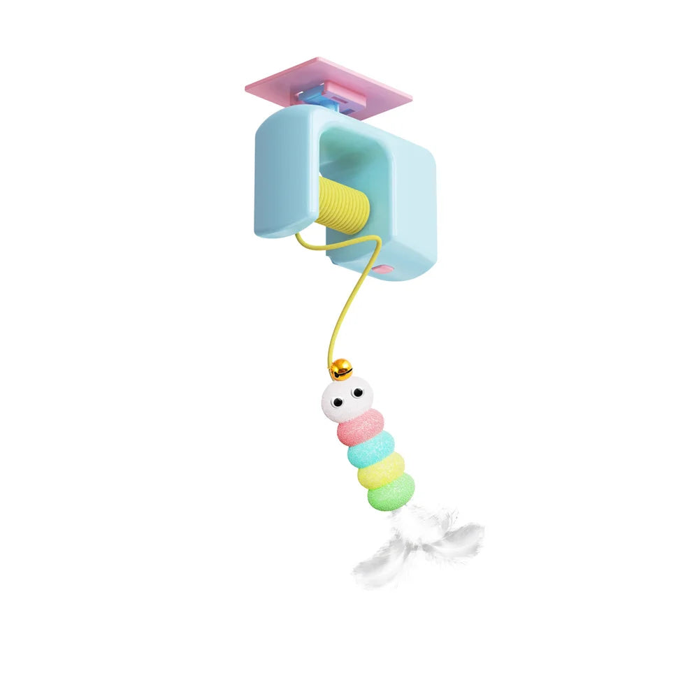 Automatic Telescopic Cat Wand Toy with 180cm Elastic Rope