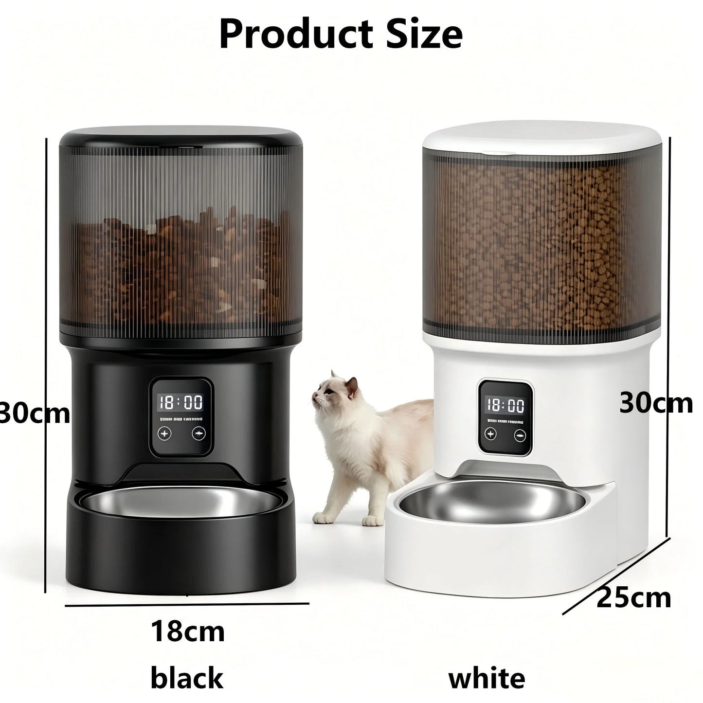 Smart Automatic Pet Feeder with HD Camera & Voice Control — Wi-Fi Remote Timed Food Dispenser