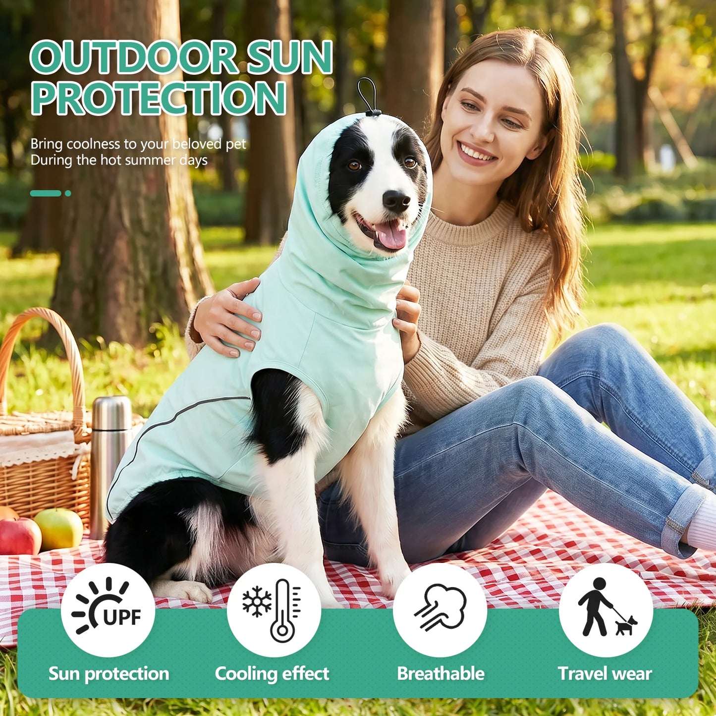 UV Protection Cooling Summer Shirt for Dogs & Cats
