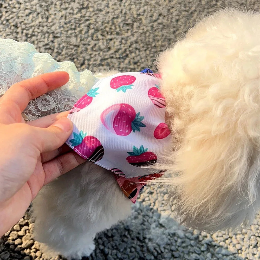 Cute Print Cat Dog Collar with Bandanas for Small Dogs Yorkshire Chihuahua Puppy Triangular Bandage Pet Accessories Supplies