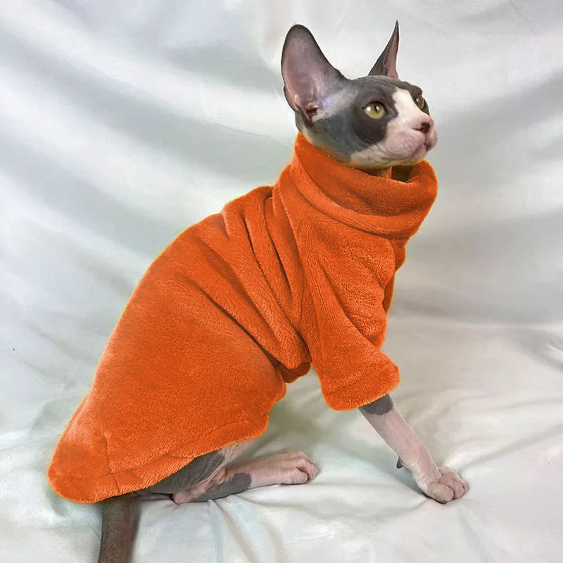 Fleece High Neck Cat Hoodie