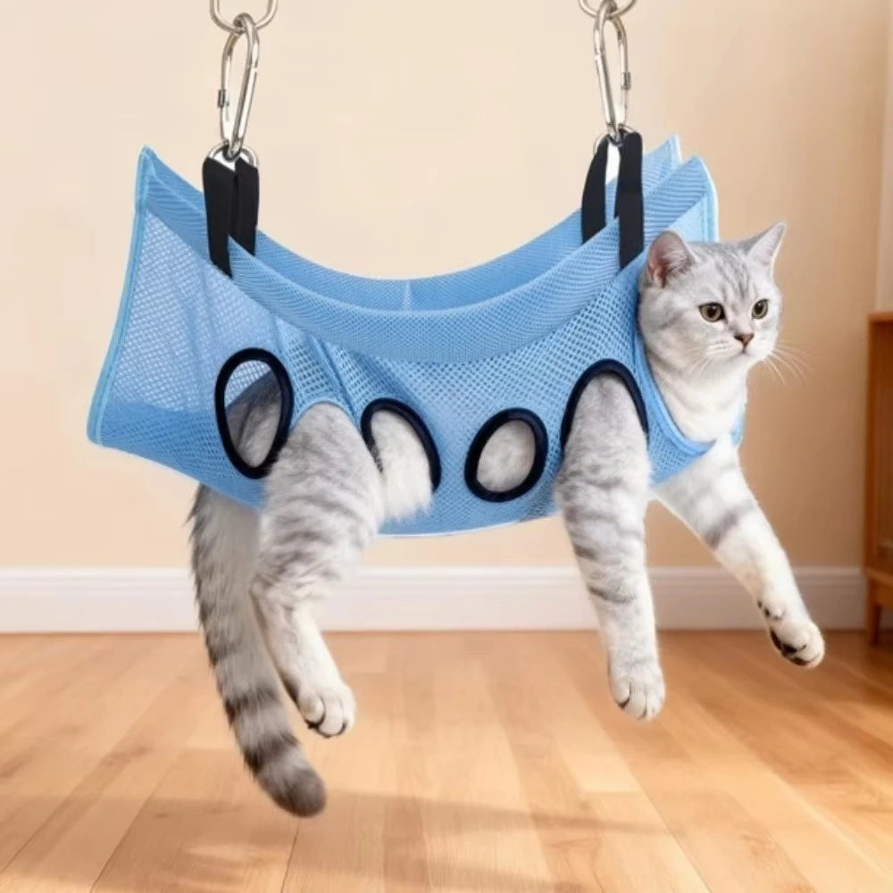 Portable Pet Grooming Bath Hammock Stand for Small Dogs & Cats
