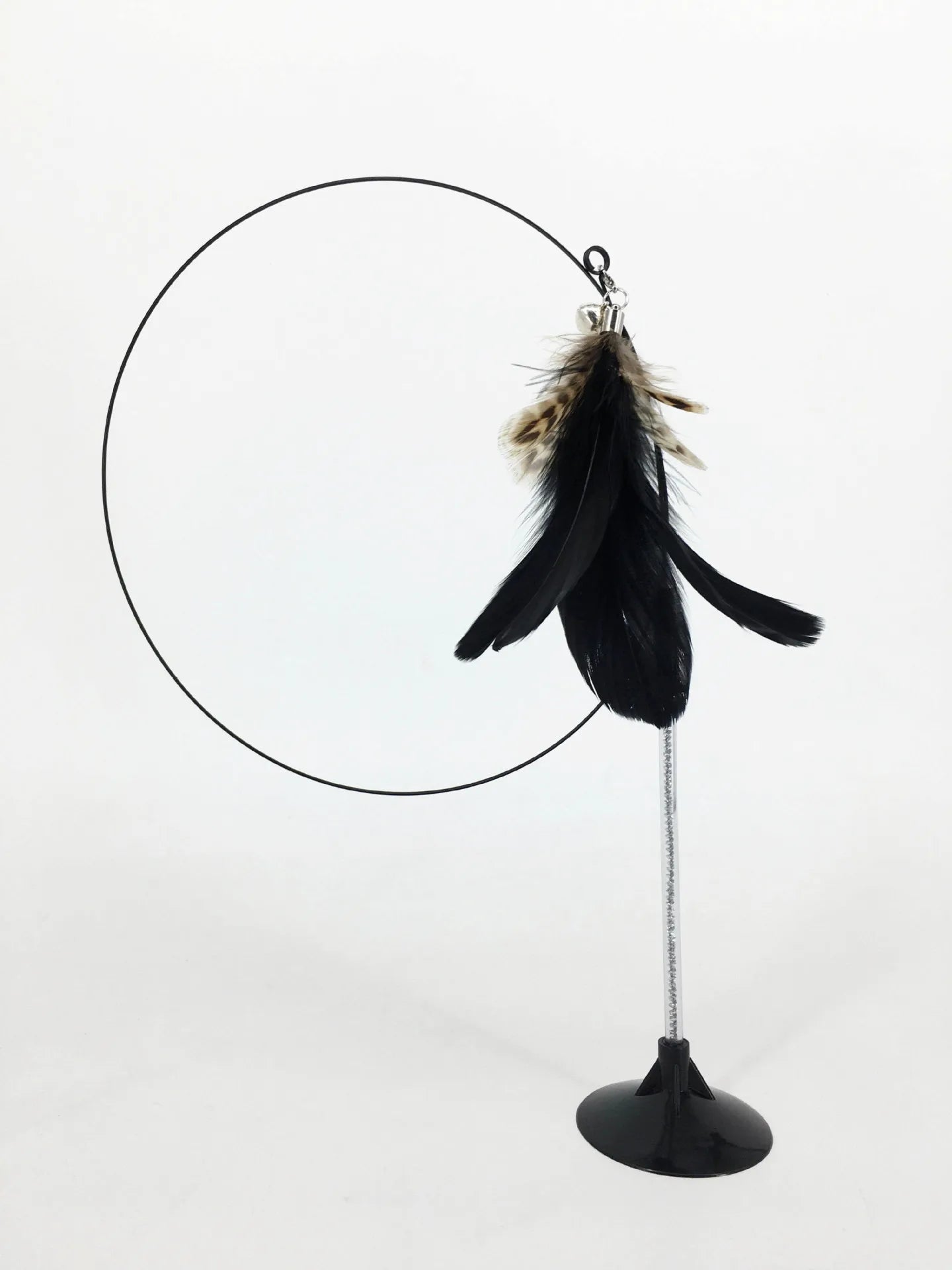 Hands-Free Suction Cup Cat Toy - Interactive Feather Wand Set