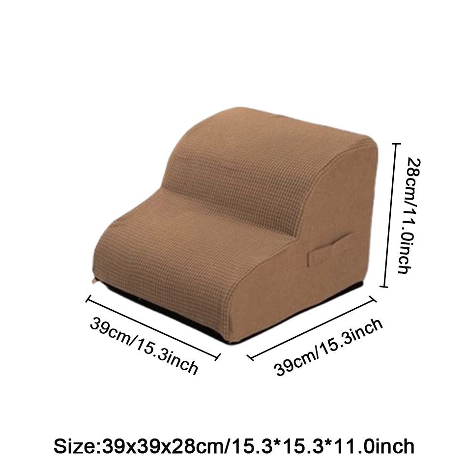 Sponge Pet Stairs for Dogs & Cats – 2 & 3 Step Climbing Ramp for Older Pets & Joint Pain