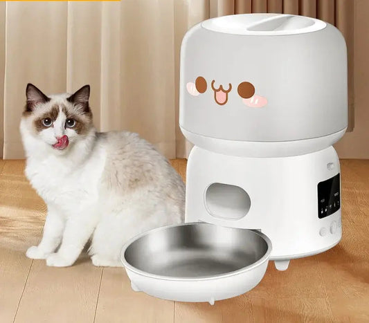 3L Smart WiFi Automatic Pet Feeder with Button Control and Remote Feeding