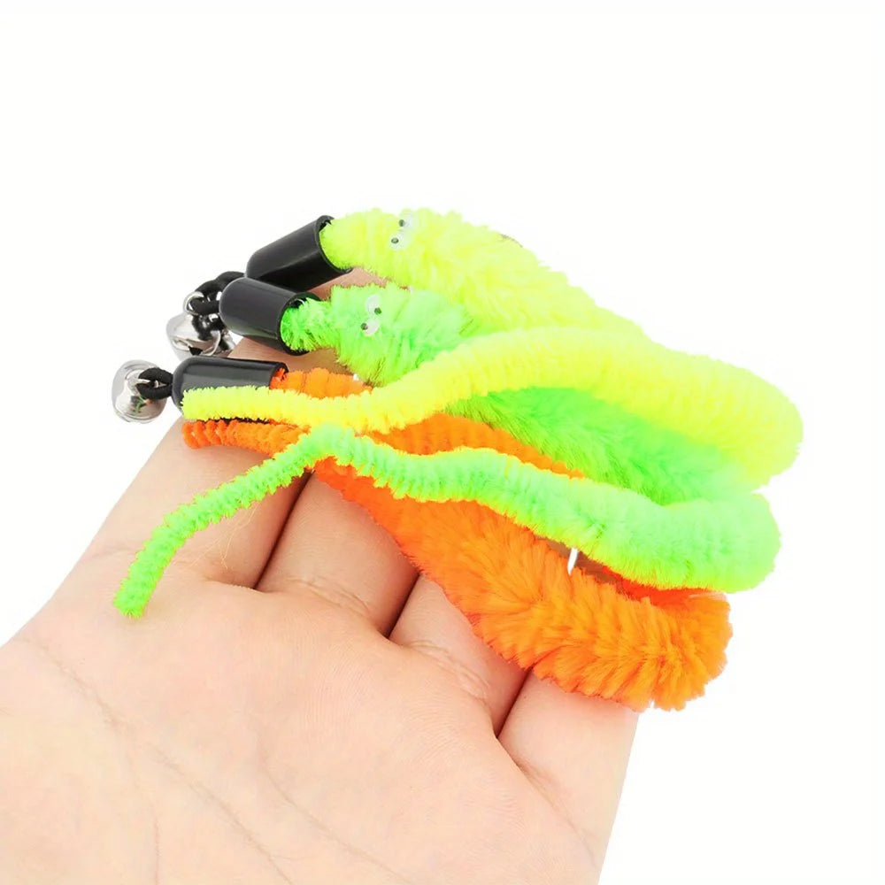 Lot de 10 têtes de rechange en peluche pour cannes à pêche pour chats