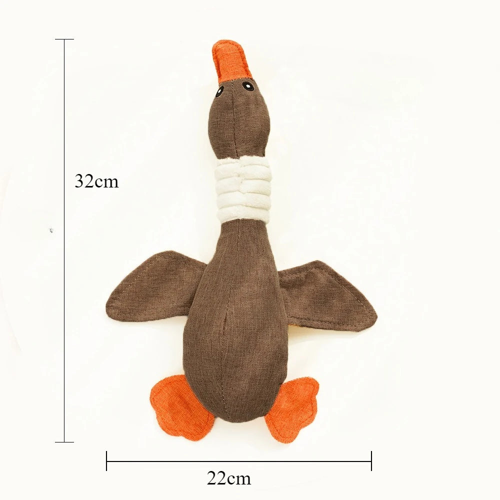 Plush Wild Goose Dog Toy